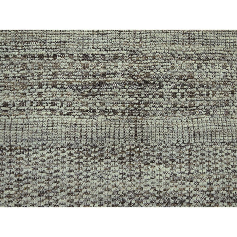 Tapis de couleur caramel brun et ivoire 12 pi 1 po x 15 pi, avec pattes oxydées vieillies et déformées, 100% laine noué à la main, très grand, très grand tapis oriental