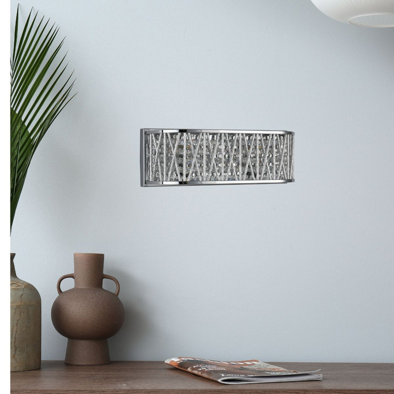 Madisyn Aluminium Flush Mounted Sconce, Chrome
