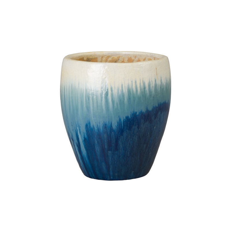 Dianelly Handmade Ceramic Pot Planter, 16"H x 14"W x 14"D