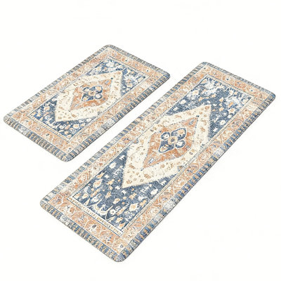 Cushioned Kitchen Mats Non Slip Waterproof Set of 2