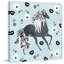 Reproduction de licorne florale noire Leonaldo sur toile tendue-648932431