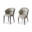 Chaise d'appoint à oreilles grise (ensemble de 2)