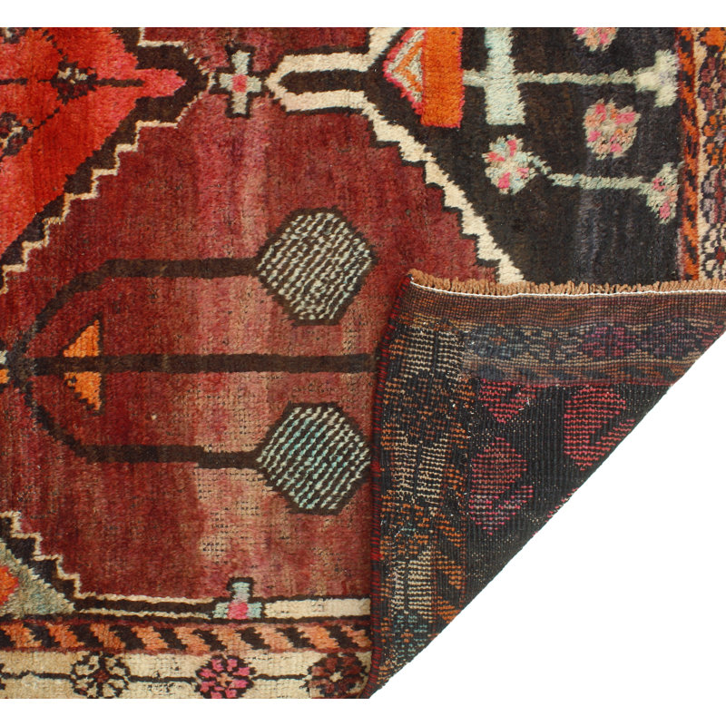 Tapis rétro rétro bourgogne Adley