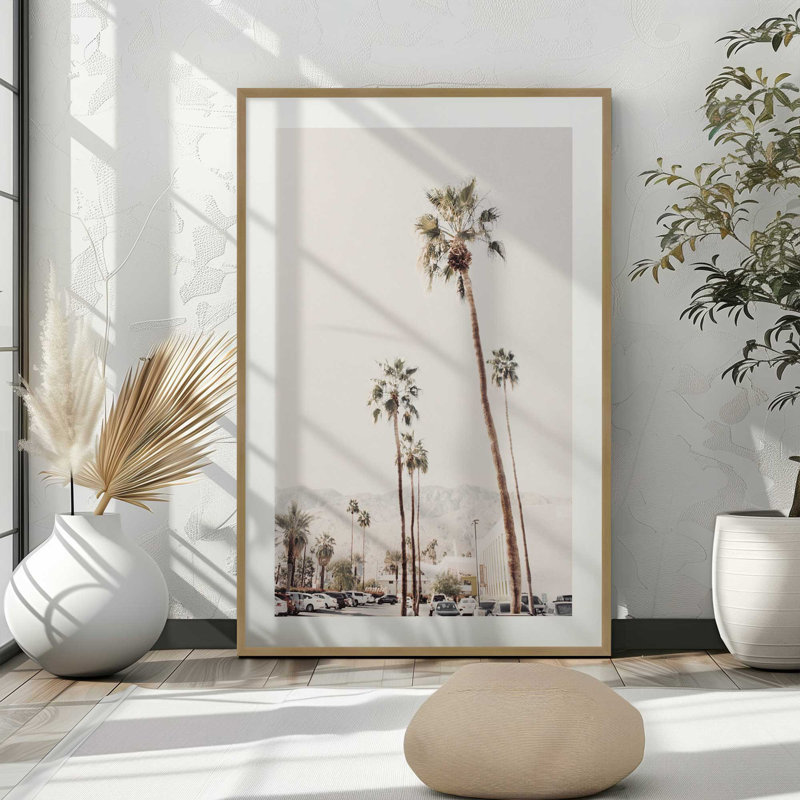 «Towering Palms», impression roulée, Papier, H 14 po x l 11 po x P 0,1 po