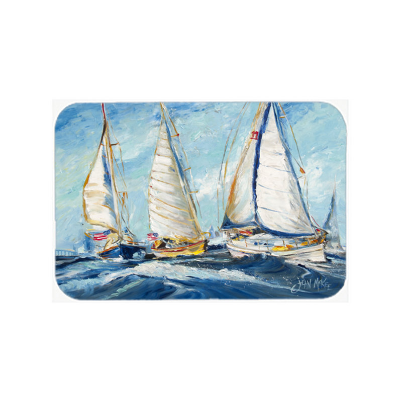 Planche à découper en verre caroline Sailboat