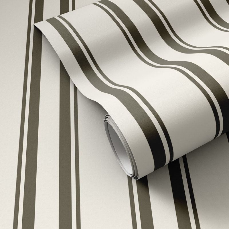 Striped Terralon Wallpaper Roll by Getty Images, Olive II