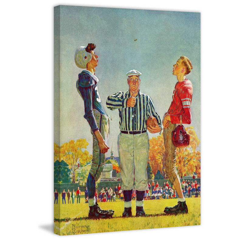 « monnaie de remplissage » par norman rockwell, reproduction d’art sur toile tendue, H 39 po x l 30 po