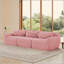 Tissu moelleux moelleux et moelleux de 114 po, canapé modulaire modulaire, conception ergonomique avec repose-pieds et coussins décoratifs, raccordement à boucle à compression complète pour étude, cinéma maison-121227021
