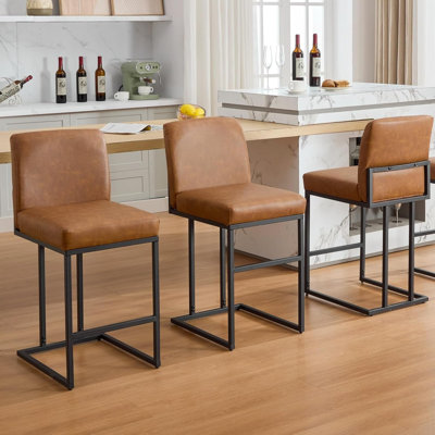 Counter Stool with Metal Frame