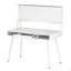 Bureau d'ordinateur Study avec rangement et tableau blanc magnétique effaçable à sec, blanc