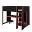 Lit mezzanine double avec bureau-1200115676