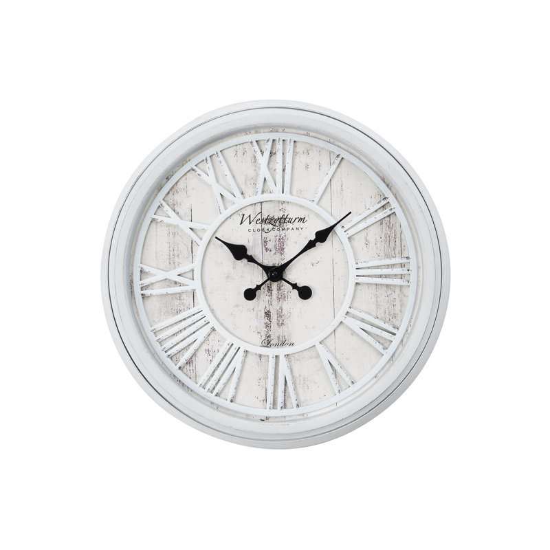 Clocks, 20" Round, Wall Clock, Grey, Transitional