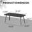 Black Steel Rectangle Patio Coffee Table