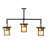 "T" Mission 3 - Light Craftsman Brown Cluster Pendant