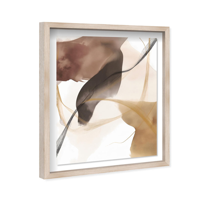 Oliver Gal Le Dancer II Abstract - Luxury Shadowbox Framed Wall Art, 31" H x 25" W, Cream