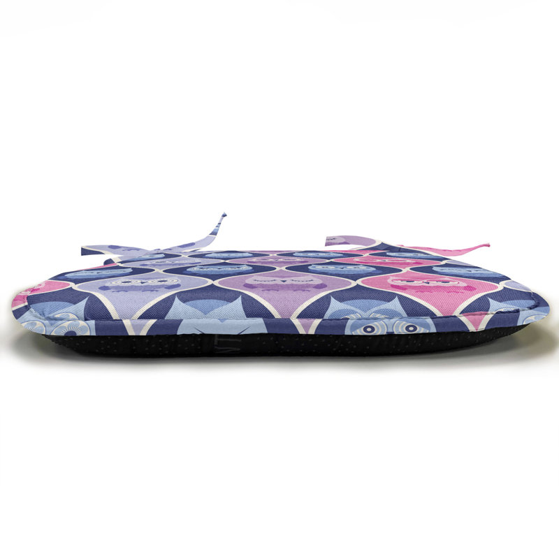 East Ornamental Cultural Seat Cushion, Blue/ Pink/ Purple/Animal 11