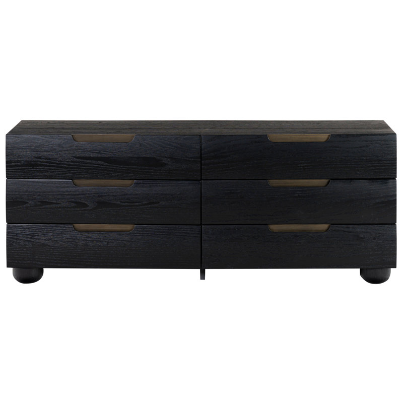 Commode 6 tiroirs Ernest Beethoven, Noir