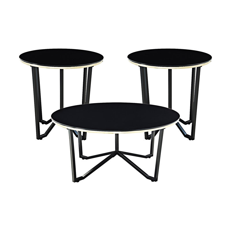 Round Coffee Table And End Tables Set
