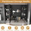 Miroir pour armoire à pharmacie 35 po x 28 po en aluminium avec lumière DEL 3 couleurs, fonction de désembuage, support de rangement pour salle de bain et support pour sèche-cheveux, gris | Idée de cadeau