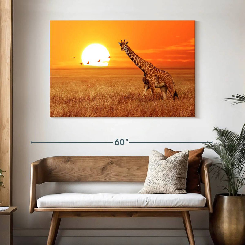 Big Sunset Giraffe, H 32 po x l 48 po