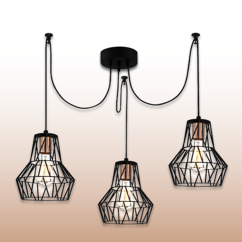 Lustre 3 lumières à hauteur réglable