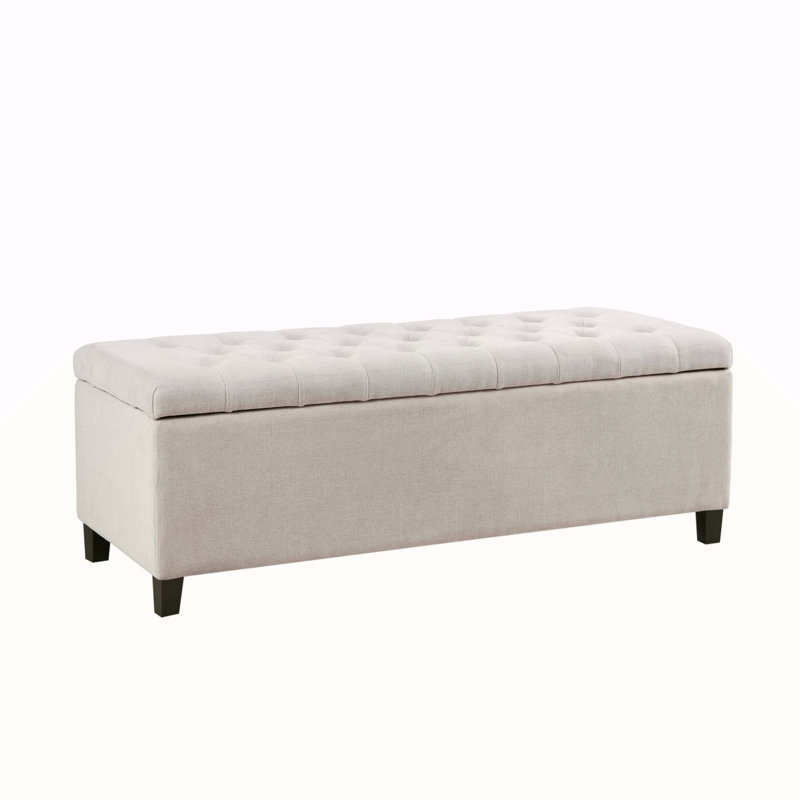 Banc de rangement capitonné à fermeture douce