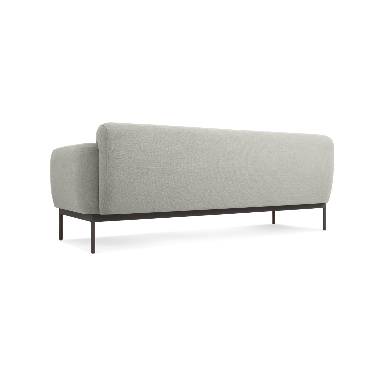 Puff Puff Upholstered Sofa, Edwards Light Grey Crossweave, 31" H x 87" W x 35" D