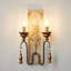 Appliques murales en bois sculpté vintage French Country