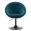Velvet Swivel Barrel Chair-1271302810