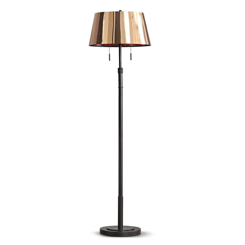 Lampe sur pied 67 po Maraman, Bronze foncé, Cuivre
