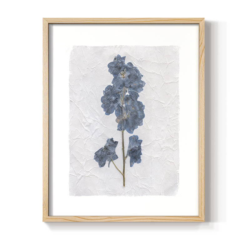 Impression encadrée Decoupage Floral III - bois massif, Naturel, H 15 po x l 12 po