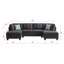 Canapé modulaire rembourré avec deux chaises longues-117067696