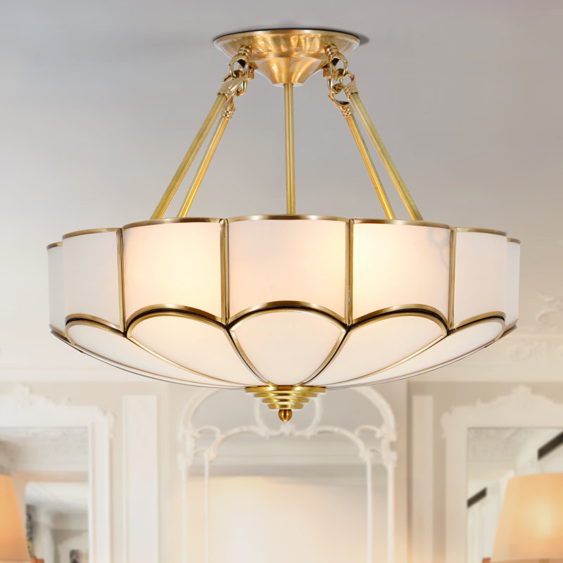  Luminaire suspendu géométrique 18,5 po à 4 lumières à intensité variable