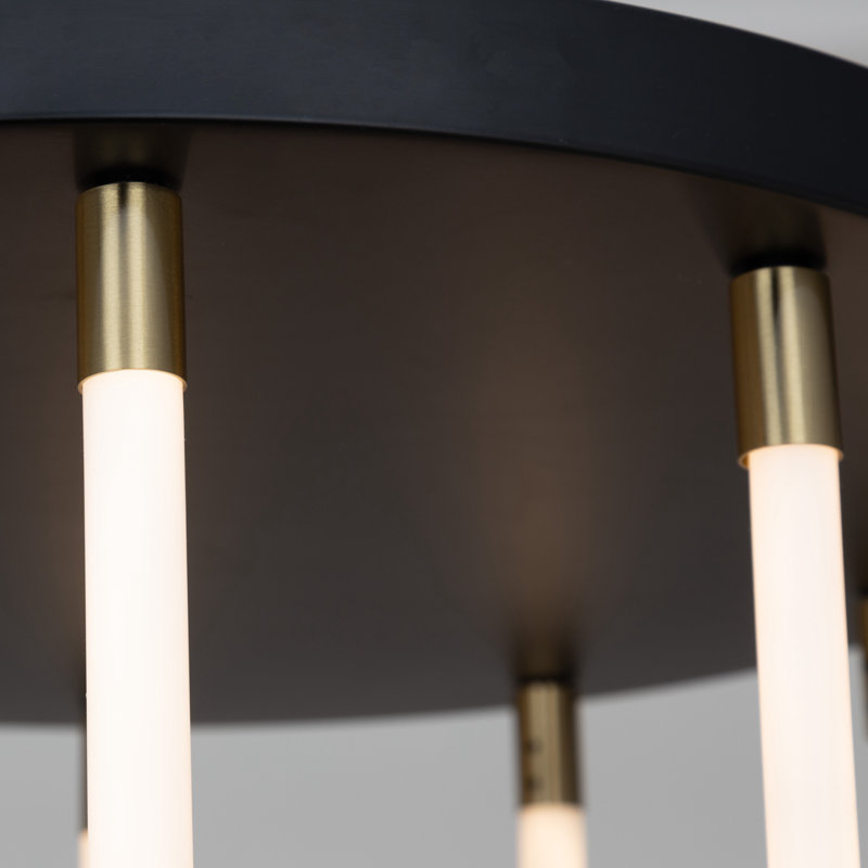 Cascata - 5-Light Chandelier - Black/Brushed Brass