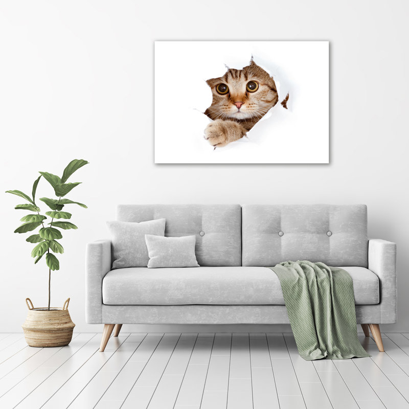 Cat - No Frame Print on Glass