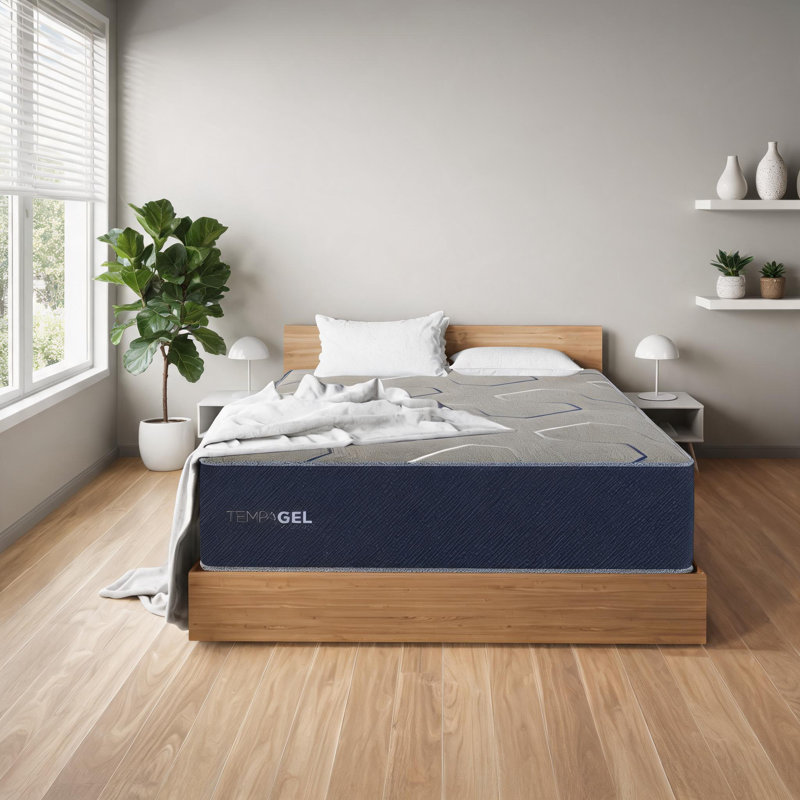 Base de lit simple extra-longue avec technologie de refroidissement double, fabrication en mousse solide, finition bleue
