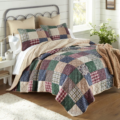 Rustic Paisley 3pc Cotton Quilt Set