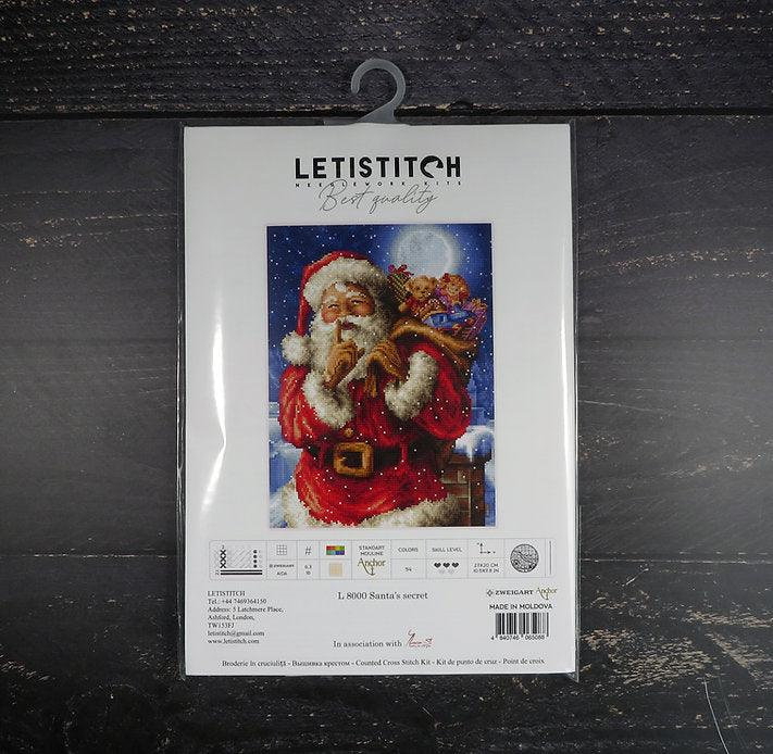 Trousse de point de croix comptée « Secret de Noël du Père Noël » de Letistitch L8000
