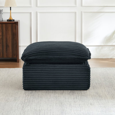 Canapé-lit modulaire convertible en forme de L avec, idéal pour un appartement et n'importe quelle pièce, velours côtelé gris foncé, ressorts ensachés en éponge, sans assemblage, canapé de salon instantané, prêt à accueillir