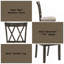 Ensemble de 2 chaises d'appoint en tissu beige et gris vieilli Claudia II