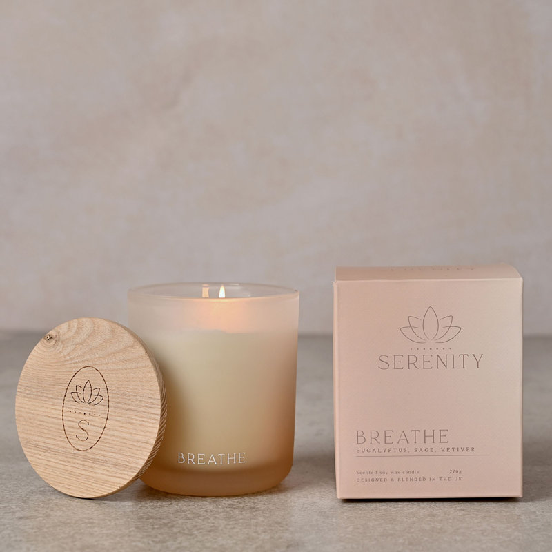 Scented Jar Candle with Glass Holder, 295 oz Jar, 10.5cm x 9cm Jar