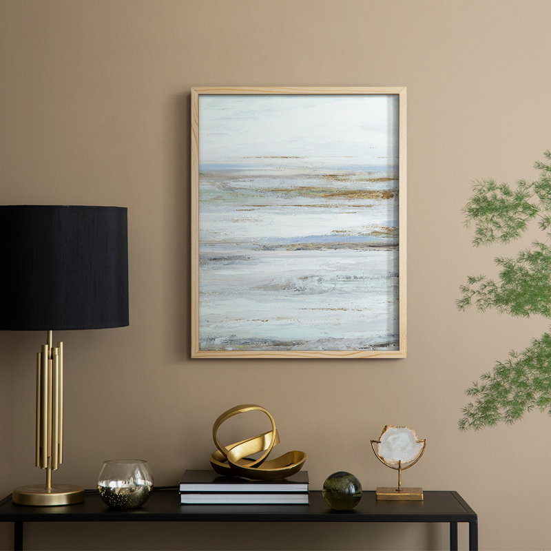 Reproduction encadrée Mute Misty Marsh II - bois massif, Naturel, H 11 po x l 9 po