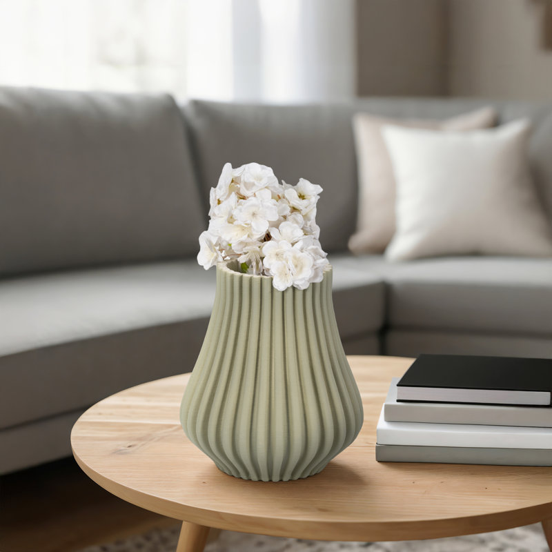 Vase 11 "Latitude Run® Somerset, thé, H 11 po x l 10 po x P 10 po, Vert thé