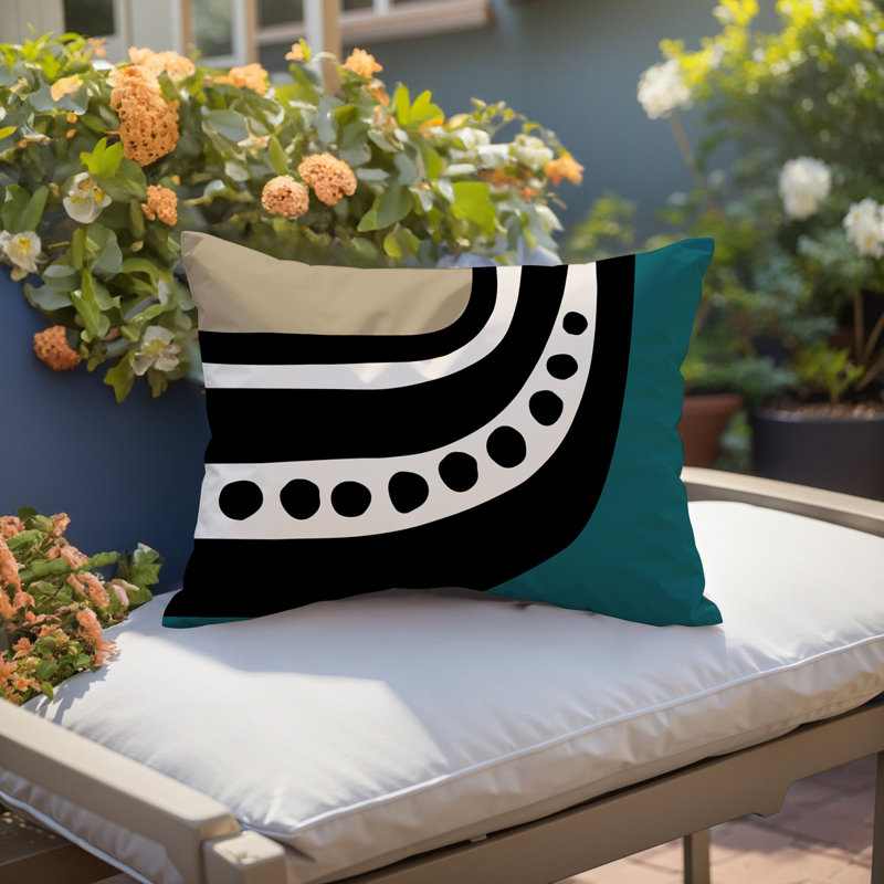 Coussin lombaire réversible intérieur / extérieur Sofi Minimalist, H 14 po x l 20 po, Émeraude