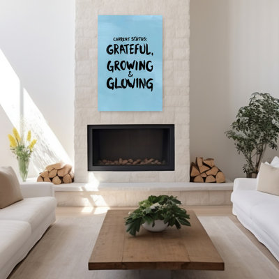 «Grateful Growing Glowing», art mural contemporain abstrait