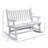 Heavy Duty Loveseat With Wide Curved Seats,Wood Rocking Chair With Log Design,For Patio, Backyard, Garden