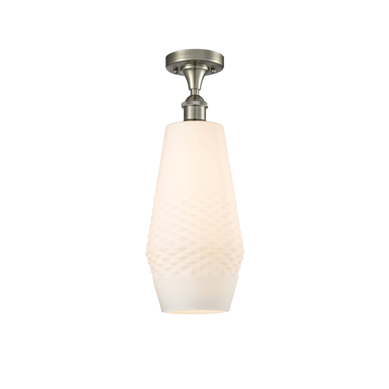 Plafonnier semi-encastré 1 lumière Molly, Fumé, Ampoule non incluse