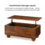Table basse à rallonge en bois massif avec rangement Aarah-1871467717