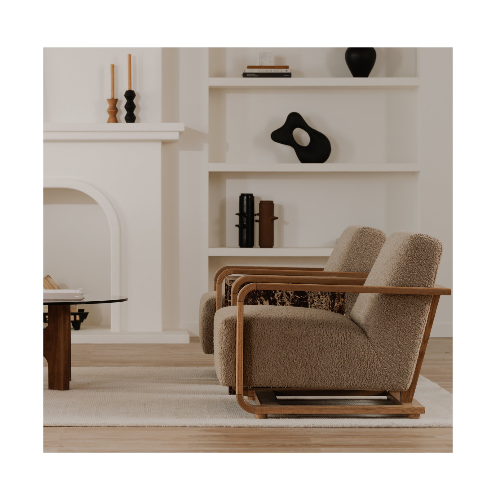 Nellie LOUNGE CHAIR, Beige Boucle