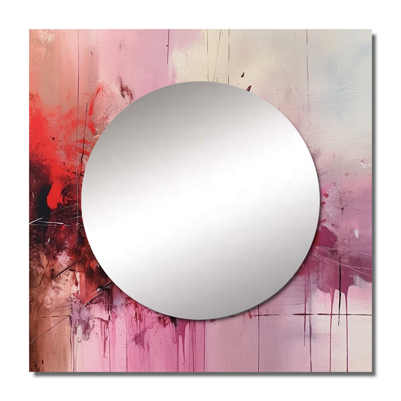 Jauwana - Grand miroir carré moderne pour décor mural, 36 po x 36 po
